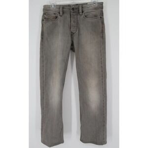 Diesel Industry Viker Men's 26x30 Gray Straight Leg Stretch‎ Denim Jeans